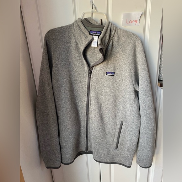 Patagonia men’s large full zip better sweater jacket gray